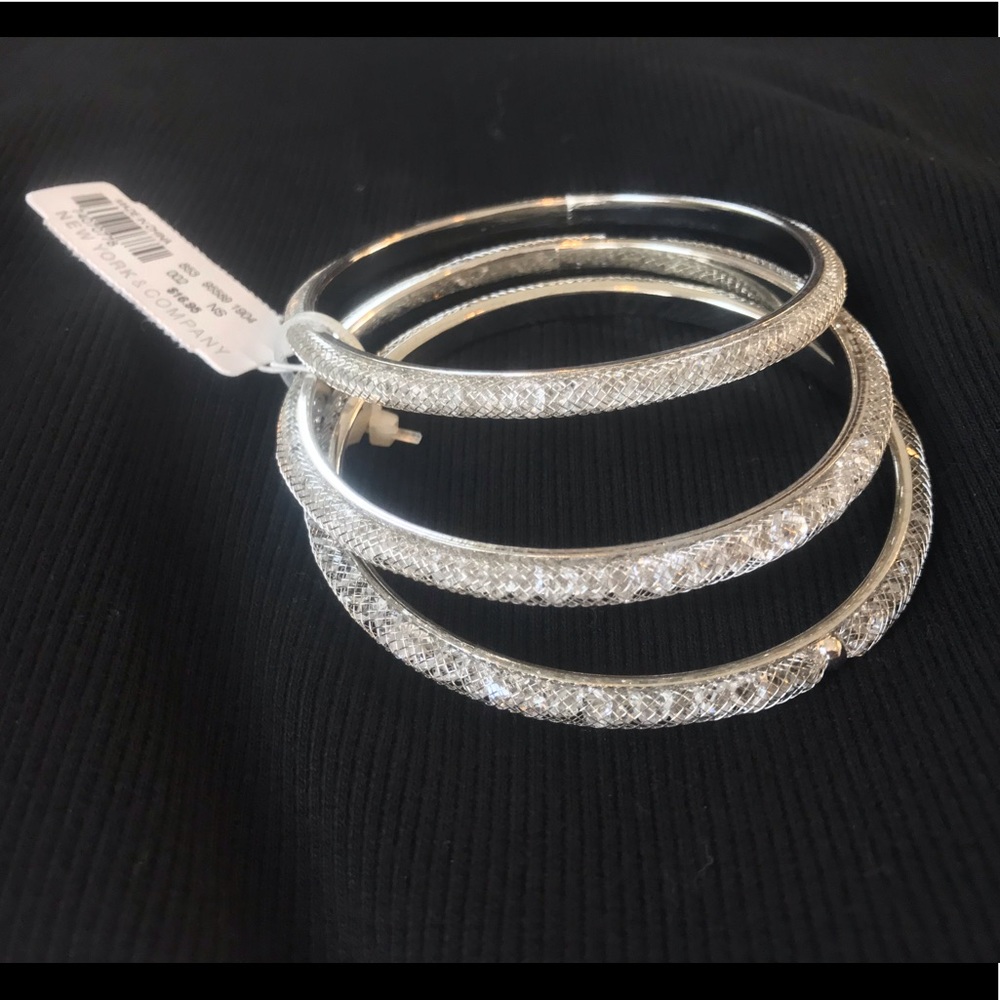 Set of 3 silver bracelets
